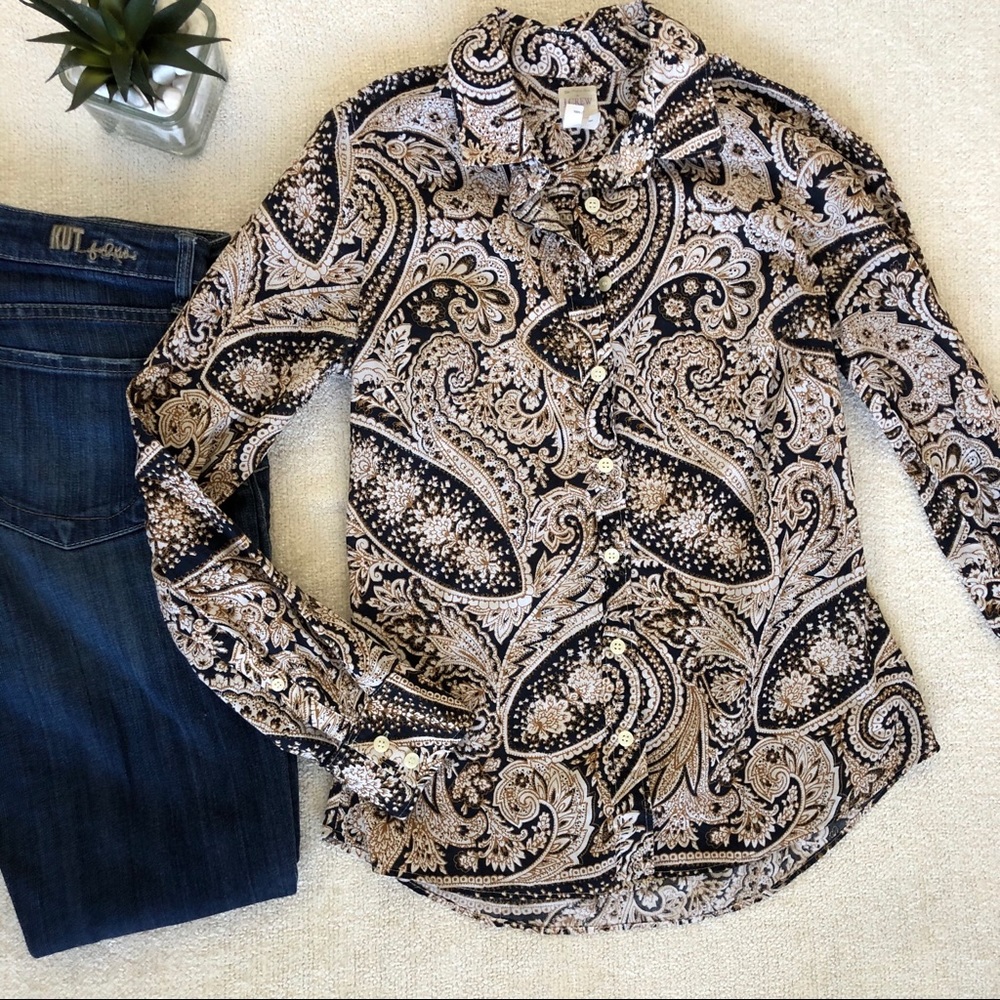 J.Crew Perfect Shirt in Paisley